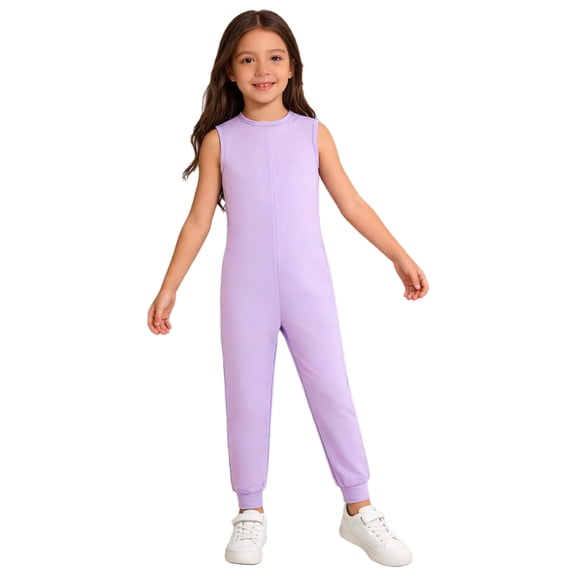 vastwit Special Needs Adaptive Clothing for Kids Sleeveless Anti-strip Jumpsuit One Piece Clothes for Boys Girls Purple 8