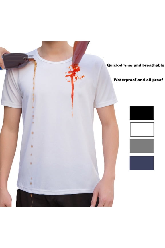 Spandex Shirts Anti Dirty Stain Proof Polyester Basic Layer Spandex Shirts for Sports - White - XXL