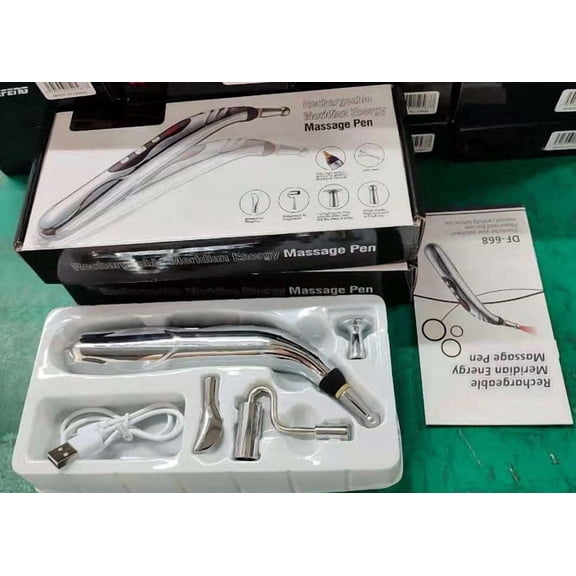 Electronic Acupuncture Pen Massager 9 Modes Pain Relief Muscle Tension Therapy Device Low Frequency Pulse Massager Needleless Acupressure Stimulator for Neck Shoulder Back Body Home Office Travel