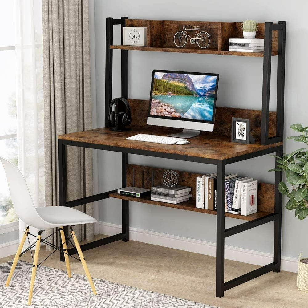 Tribesigns Computer Desk, Home Office Desk Study Desk with Hutch and