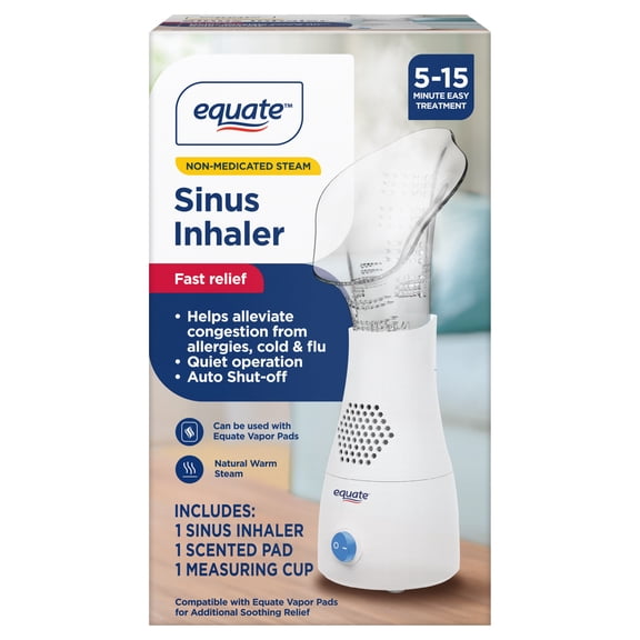 Equate Sinus Inhaler with Contoured Mask and Adjustable Steam