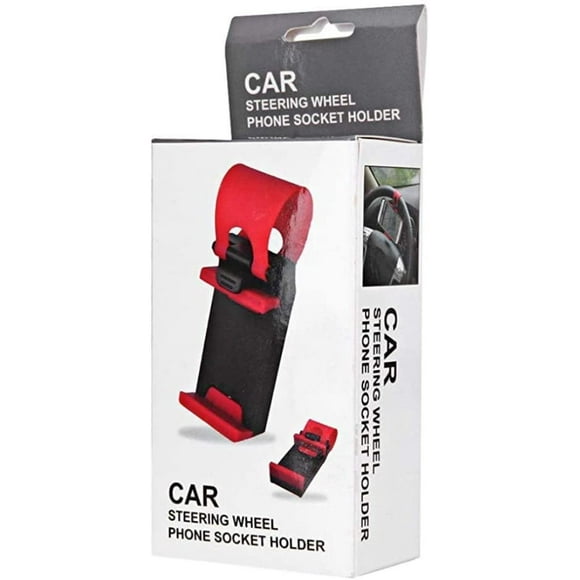 Reiko Car Steering Wheel Phone Mount - Retail Packaging - Gray