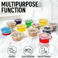 thumbnail image 6 of Tutuviw 50Sets 2oz Portion Cups with Lids,Jello Shot Cups,BPA-free Clear Disposable Plastic Cups,Airtight and Stackable Small Plastic Containers for Souffle,Meal Prep,Portion Control,Salad Dressing, 6 of 8