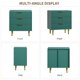 thumbnail image 5 of Moderno fluted cajón wood chest of cajones almacenamiento organizer con metal handles y legs, 5 of 7