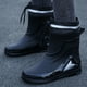 thumbnail image 3 of Zapatos de lluvia impermeables para hombre, zapatos de trabajo antideslizantes para exteriores, Botas de lluvia cálidas de algodón con forro polar, calzado de cocina para hombre, 3 of 3