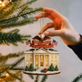 thumbnail image 3 of USA Christmas Ornaments, 250th Anniversary Patriotic White House Hanging Pendant, Resin Tree Decoration, Holiday Collectible Keepsake for America 250 Celebration 2026, 3 of 9
