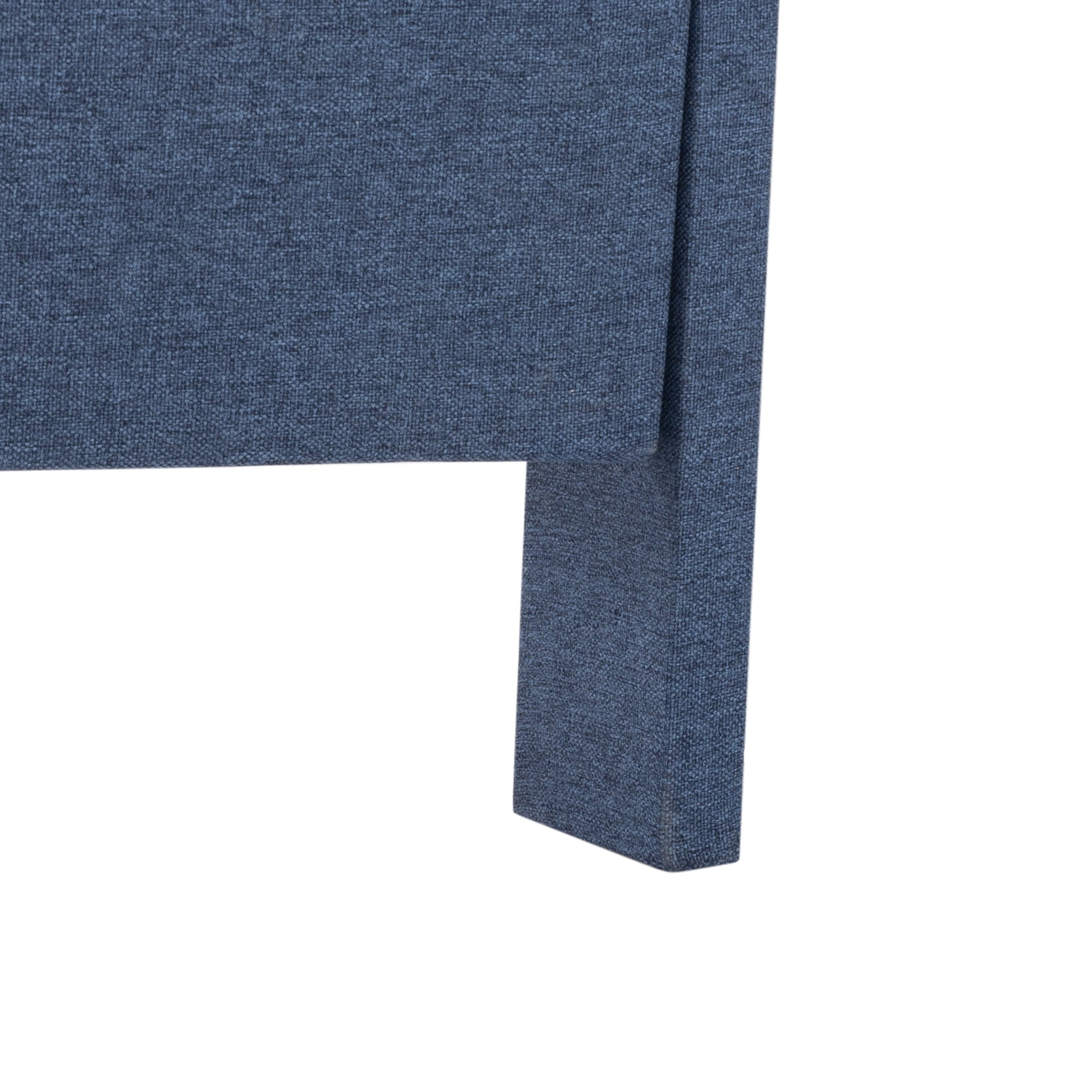 BSHTI King Size Modern Upholstered Platform Bed Frame with Linen Fabric Headboard, No Box Spring Needed,for Bedroom/Apartment(Blue)