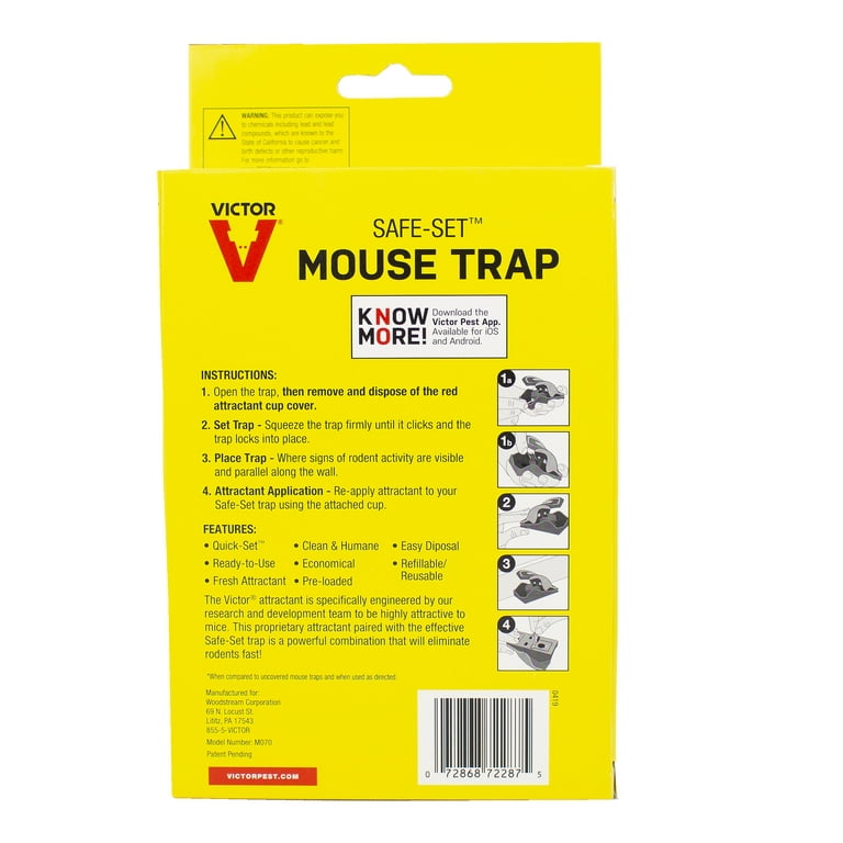 Victor Easy Set Mouse Trap, 4 Pack - Pest Control, Victor Pest Control