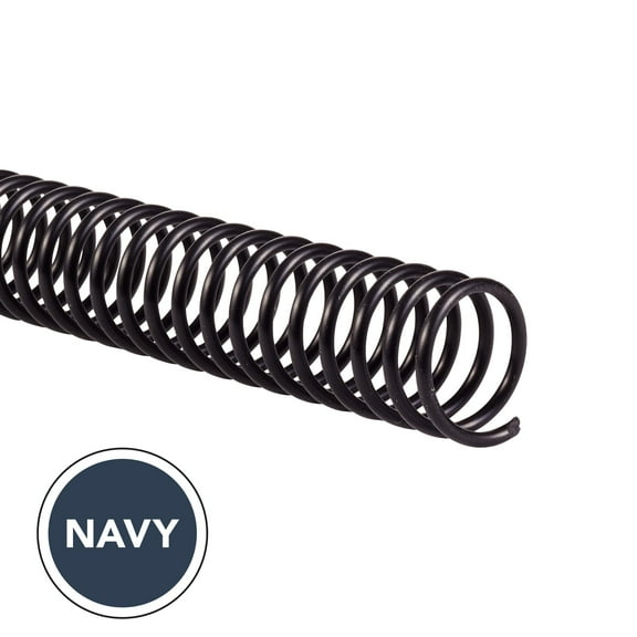 GBC Color Coil Binding Spines, 16 mm, Navy, 100 Pack