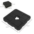 WLAIWLA Black Outsunny Fillable Cantilever Patio Umbrella Base Weight