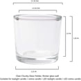 thumbnail image 6 of Hosley Set of 24, Clear Chunky Thick Glass Votive/Tealight (Wax or LED) Candle Holders- 2.4" High, 6 of 7