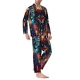 thumbnail image 2 of Lsque Mystic Wolf Dreamcatcher Pattern Long Sleeve Pajama Set for Men - Soft 2-Piece Sleepwear and Loungewear Set with Pockets, Comfy Nightwear-X-Large, 2 of 7