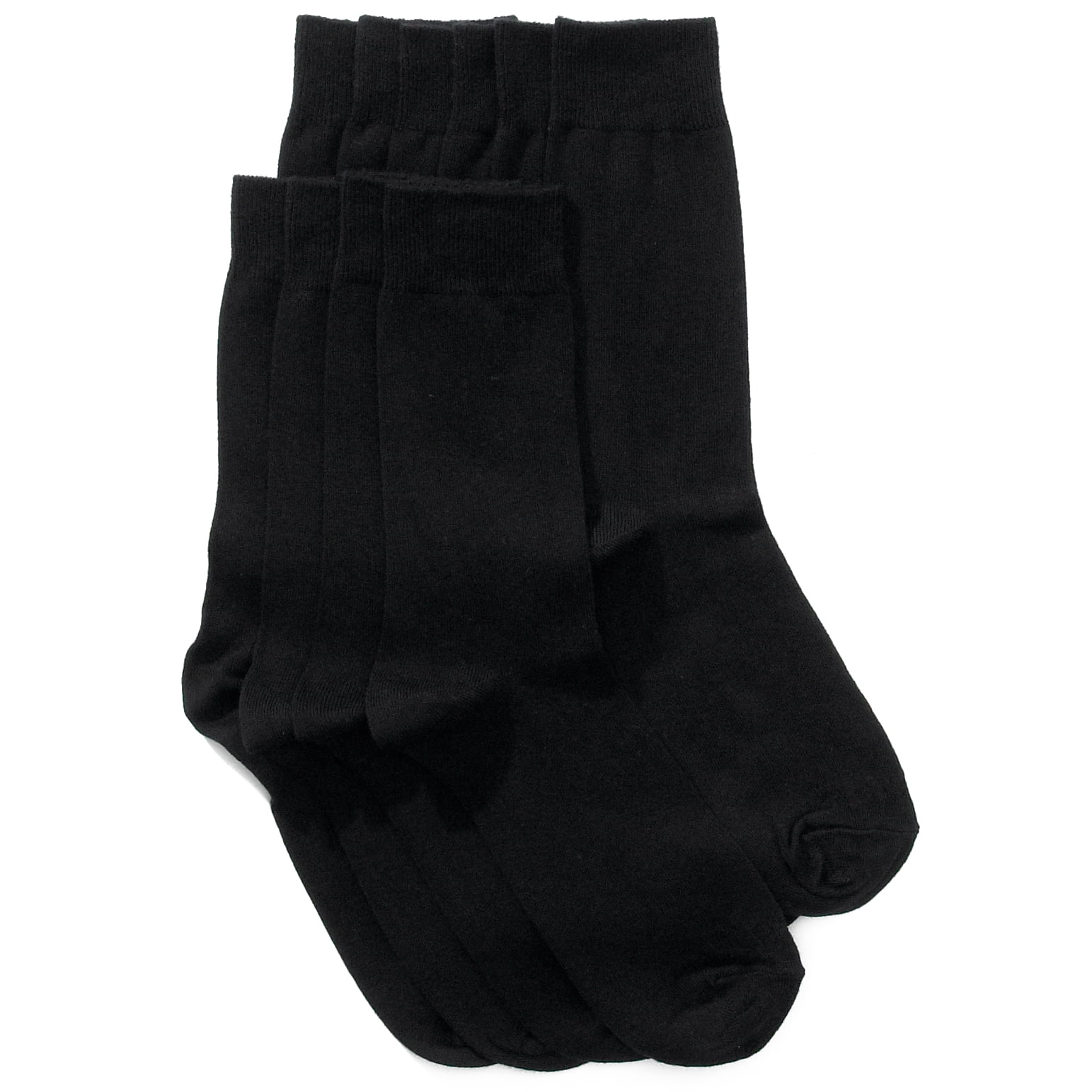 Men's 5Pack Black Socks, Size 6 121/2