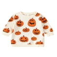 thumbnail image 1 of Bébé Garçon Garçon Fille Halloween Citrouille Sweathsirt Col Rond Pulls à Manches Longues Automne Hiver Vêtements, 1 of 6