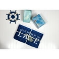 thumbnail image 4 of Pavilion Gift Company Life is Better at The Lake-Blue & White Super Soft 50 x 60 Inch Striped Throw Embroidered Text 50" x 60" Royal Plush Blanket, Blue, 4 of 8