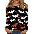 thumbnail image 1 of Suéter de manga larga con cuello redondo y estampado de Halloween informal a la moda para mujer, 1 of 5