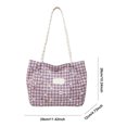 thumbnail image 2 of Bolsa de bolsas de la escuela linda con bolso de hombro con cremallera para mujeres niñas (a cuadros), 2 of 9
