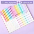 thumbnail image 2 of czcpp-Aesthetic Highlighters and Gel Pens, 20 Pack, No Bleed, Fine Point, Multicolor, Unisex, Rainbow, 2 of 4