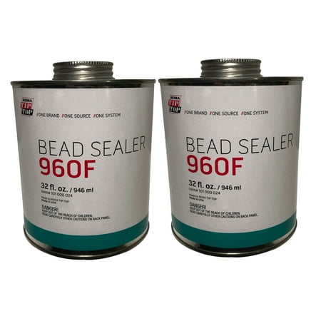 Two cans of REMA 960F Tire Bead Sealer, Rim Sealer 32 fl oz can - Brush (Best Tire Bead Sealer)