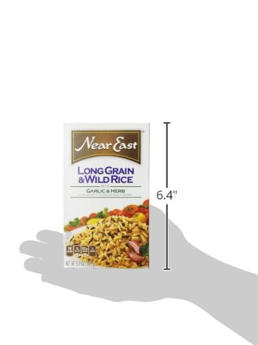Near East Long Grain & Wild Rice Mix, Garlic & Herb 5.9oz (Pack of 12 Boxes)