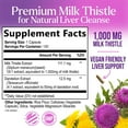 thumbnail image 4 of Milk Thistle Extract from 1000mg - Liver Cleanse Detox & Repair Formula w/Dandelion Extract - Herbal Liver Supplement - Natural Milk Thistle w/Silymarin Marianum, Liver Health Support - 120 Capsules, 4 of 10