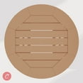 thumbnail image 4 of Costaelm Paradise Outdoor HDPE 35" Round Counter Height Patio Bar Table, Teak, 4 of 9