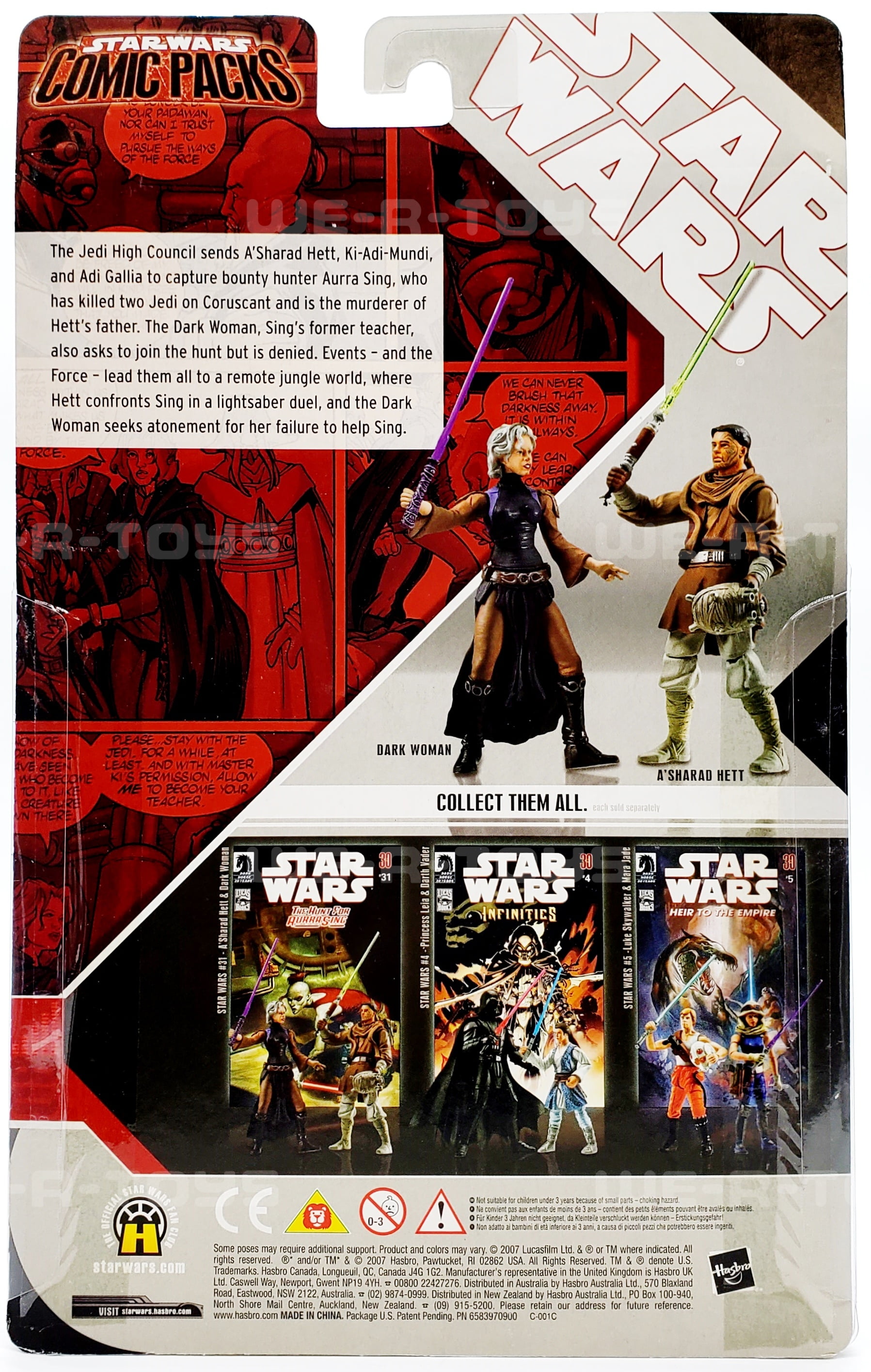 Hasbro Star Wars Expanded Universe Action Figures - Ashard Hett & Dark Woman - Vintage Collectible Toy Figures