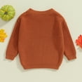 thumbnail image 6 of Toddler Baby Boy Girl Halloween Outfit Knit Chunky Ghost Boo Sweaters Crew Neck Pullover Sweatshirt Tops Fall Winter Clothes, 6 of 8