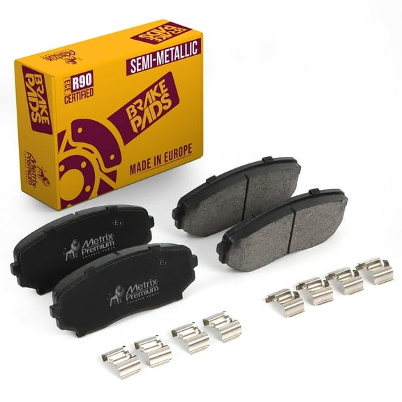 Metrix Premium Chassis Parts - Front Semi-Metallic Disc Brake Pad Set D1258 Fits 2007-2023 Mazda CX-9, 2007-2012 Mazda CX-7, 2019-2024 CX-5, 2007-2014 Ford Edge, 2007-2015 Lincoln MKX, Made in Europe