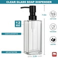 thumbnail image 2 of GM GMISUN Clear Glass Soap Dispenser Hand Soap Dispenser for Kitchen 12oz, 2 of 7