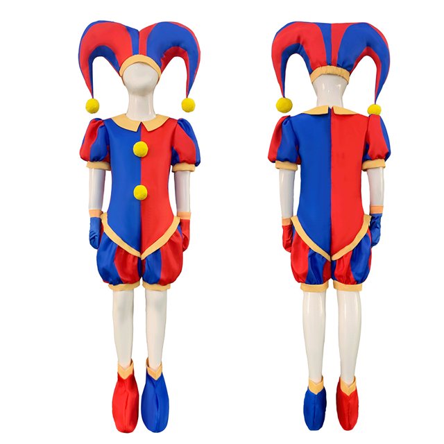 Mono mágico digital de circo cos pamny, traje de cosplay, ropa de escenario para juego de rol
