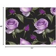 thumbnail image 2 of Rug for Living Room 4x6 Purple Rose Washable Area Rugs Non Slip Floor Rugs for Indoor Floor Office Rug Room Rug Entrance Decor, Black, 2 of 8