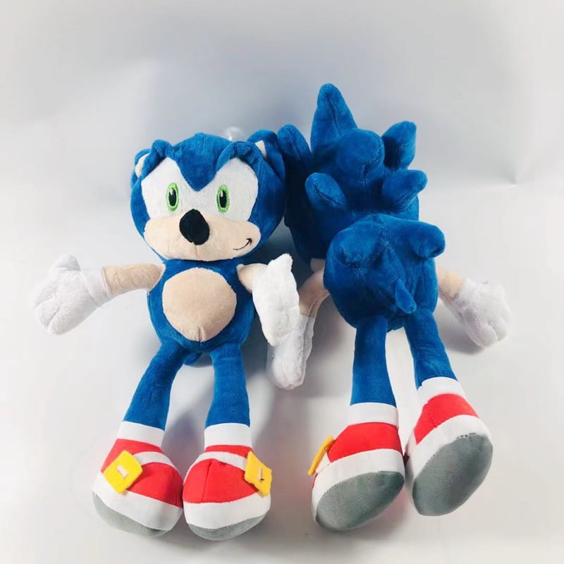 Set of 2 Blue & Black generic Sonic The Hedgehog 13 Plush 