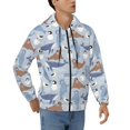 thumbnail image 4 of Zip Up Hoodies for Men - Seal Fox Seagull Whales Long Sleeve Comfrt Men'S Fashion Hoodies & Sweatshirts, Jackets for Men Hoodies Pullover Clothing Clothes with Pouch, 4 of 5