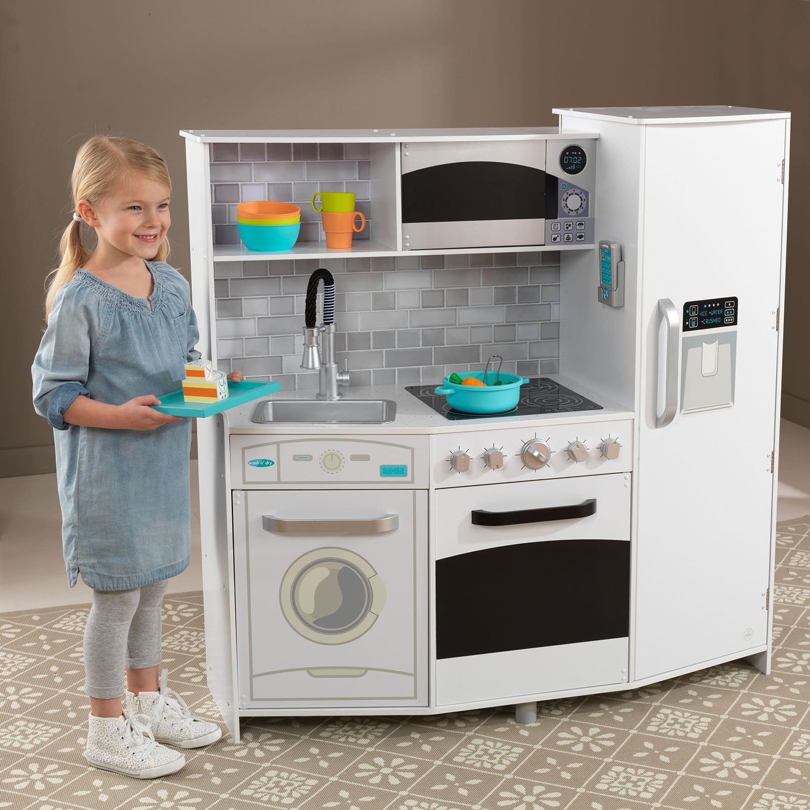 KidKraft Modern Play Kitchen White Walmartcom