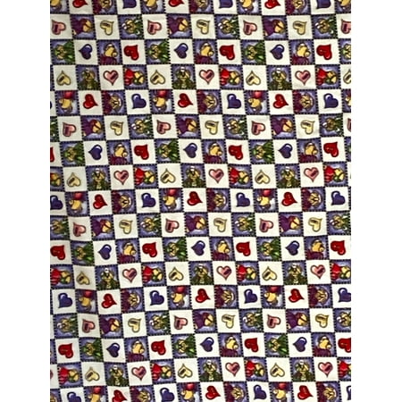 Lilly Craft Flannel Teddy Bears and Heart Square Print with Purple – 45 Wide and Fabric is Sold by the Yard Lilly Craft Flannel Teddy Bears and Heart Square Print with Purple – 45 Wide and Fabric is Sold by the Yard