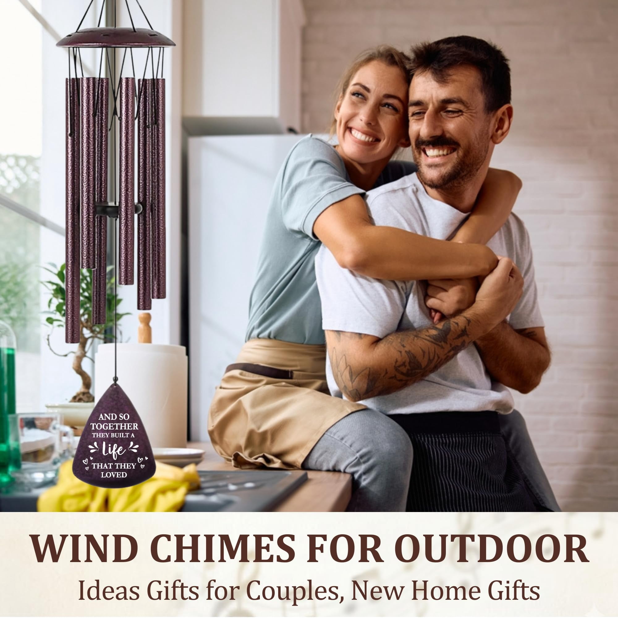 Wedding Gifts For Couples 2026  33.5 Inch Wind Chimes Shower Gift Bridal Newly Wed The Couple Mr And Mrs Newlyweds First Home Together