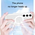 thumbnail image 4 of for Samsung Galaxy S25+ Plus (Not S25) Cooling Case with Magnetic Ring, Hard PC Slim Cellular Hole Heat Dissipation Mesh Breathable Hollow Honeycomb Case for Samsung Galaxy S25 Plus SR-White, 4 of 16