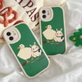 thumbnail image 4 of Compatible with iPhone Case,Cute Kawaii Bunny Duck PU Leather Bumper Camera Lens Protection Soft Shockproof Cover Phone Case (Green,iPhone 11), 4 of 6