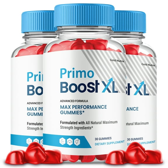 Primo Boost XL Gummies, Advanced Formula, PrimoBoost XL Supplement All Natural Formula, Maximum Strength (3 Pack)