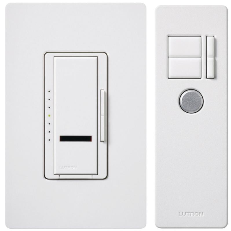 Maestro IR MIR-600THW-WH Digital Fade Dimmer, 120 VAC, 5 A, 600 W, 1 P, White by Lutron