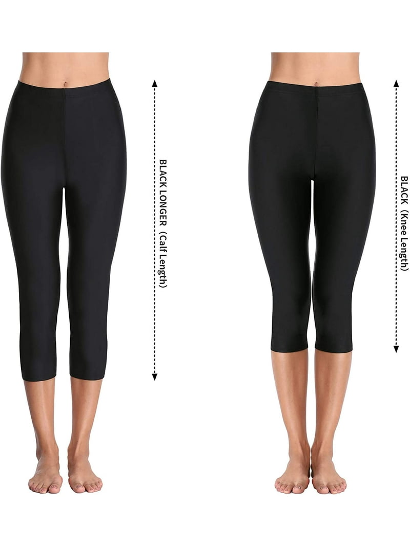 Charmo, Women Swim Pants, High Waisted, Black, Size M - Walmart.com