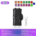 thumbnail image 3 of Lámpara de Pared LED RGB con Sensor de Movimiento de Doble Cabezal, Recargable por USB, 7 Colores, Ideal para Dormitorio, Pasillo, Escaleras, Color Negro., 3 of 5