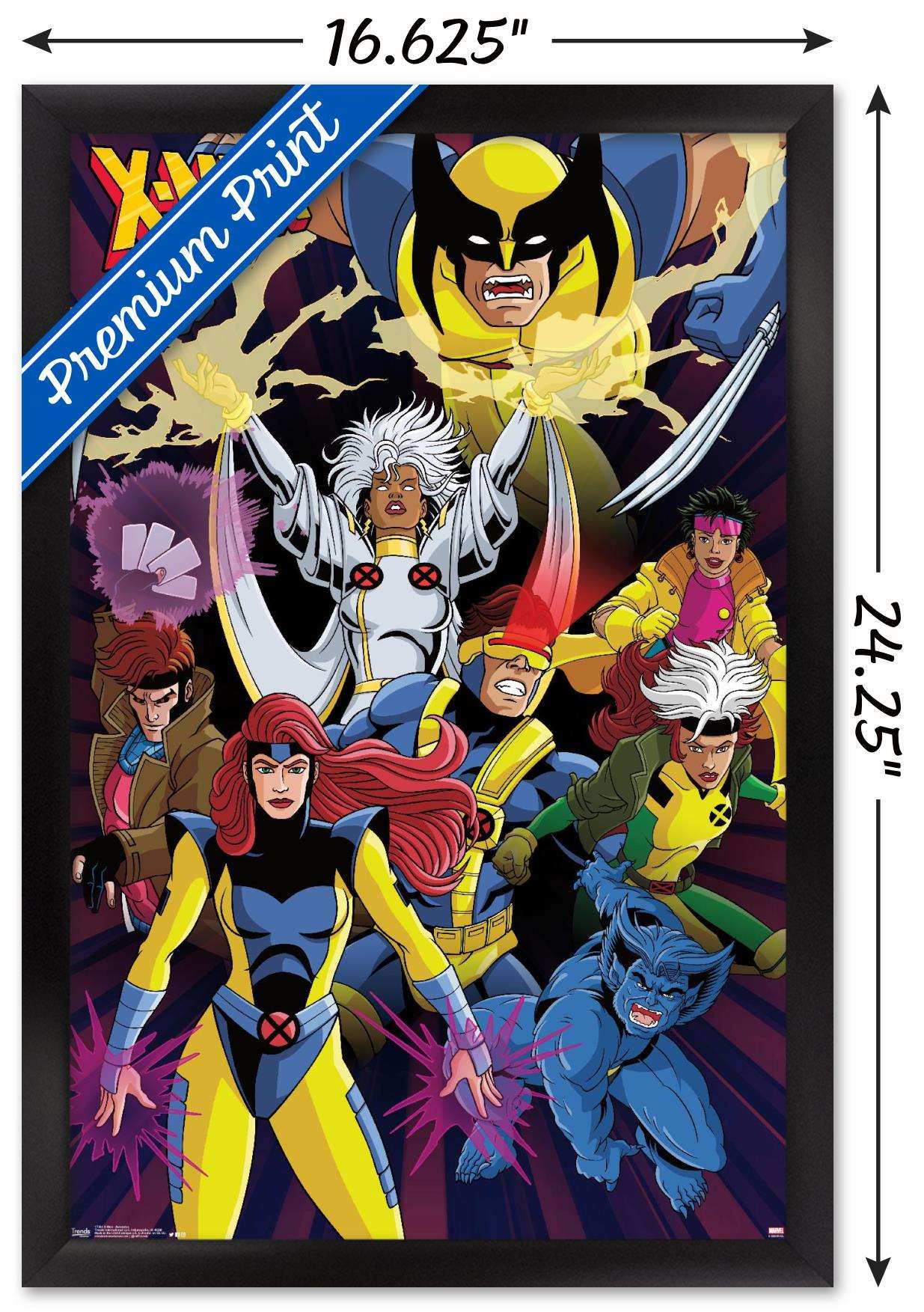 Marvel Comics - The X-Men - Awesome Wall Poster, 14.725" x 22.375", Framed