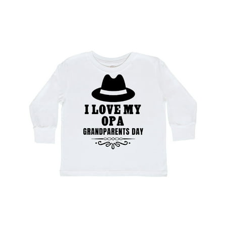 

Inktastic Grandparents Day I Love My Opa Gift Toddler Boy or Toddler Girl Long Sleeve T-Shirt