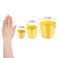 thumbnail image 3 of 2"x2" Small Metal Bucket Colorful Buckets Cute Candy Tiny Decorative Pails with Handles Black 3 Pack, 3 of 7