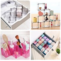 Dilwe Diy Drawer Organizers 6 Piece Bra Closet Underwear Organizer