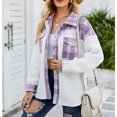 thumbnail image 2 of Chaqueta de solapa de manga larga,Abrigo de manga larga para mujer Abrigo de mujer Chaqueta casual con bolsillos de alta capacidad, 2 of 6