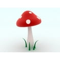 thumbnail image 2 of Red Mushroom Wall Mural by Wallmonkeys Peel and Stick Graphic (18 in H x 11 in W) WM324585, 2 of 4