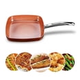 thumbnail image 1 of Aluminium Square Frying Pan, Long Lasting Anti Stick Frying Pan Versatile  for Gas Stoves Induction Cookers, 1 of 7